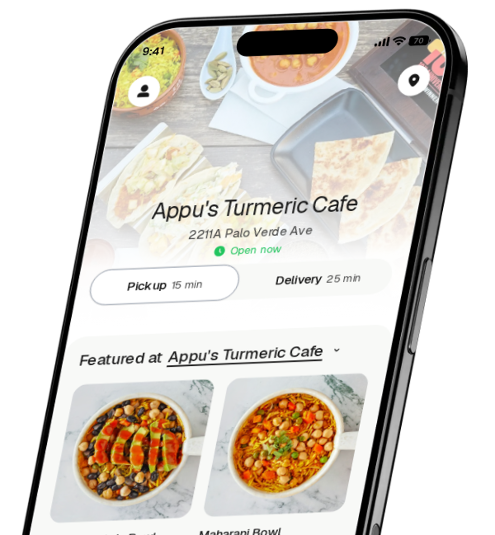 Appu's Turmeric Cafe app preview