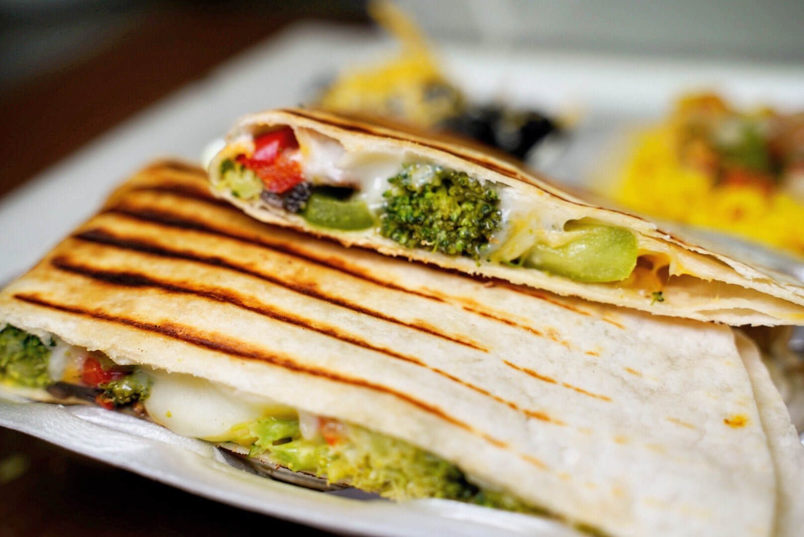 Grilled Veggie Quesadilla.